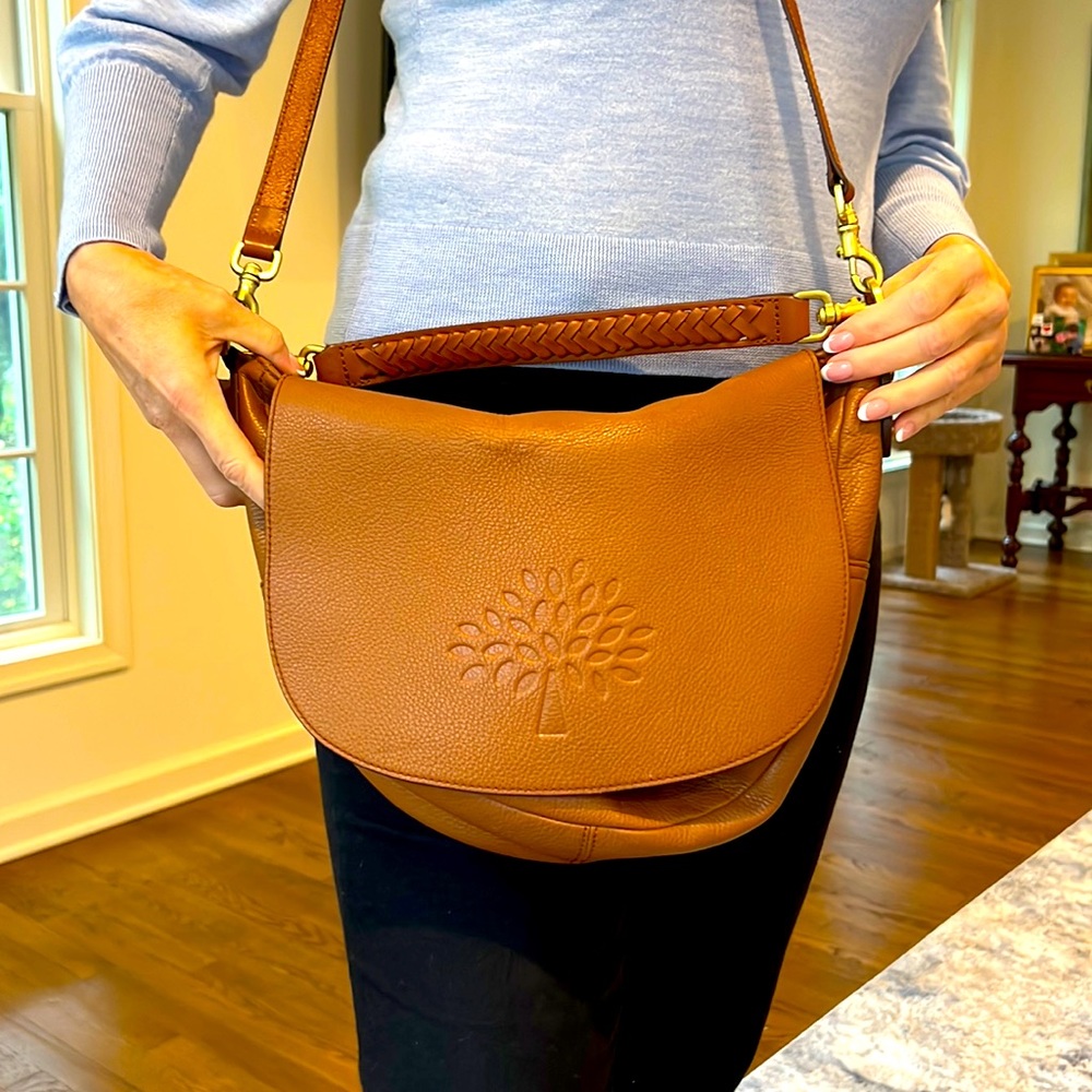Mulberry satchel handbag, brown leather,excellent condition,crossbody/handle.